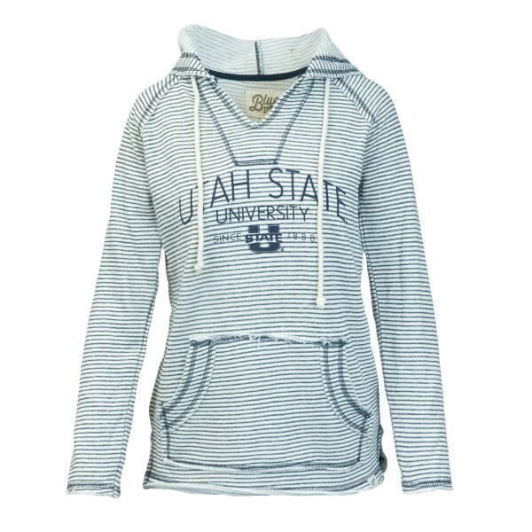 Women's Utah State University U-State Striped Hoodie